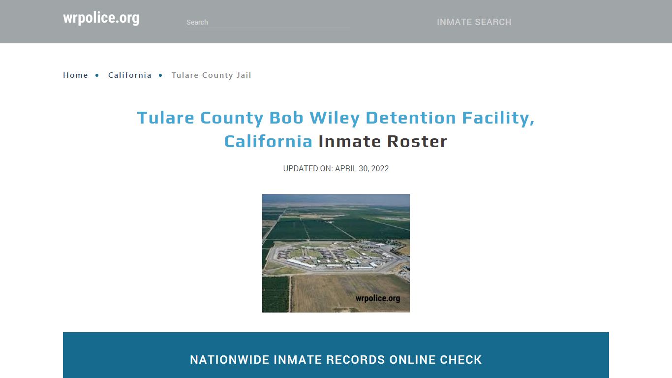 Tulare County Bob Wiley Detention Facility, California ...